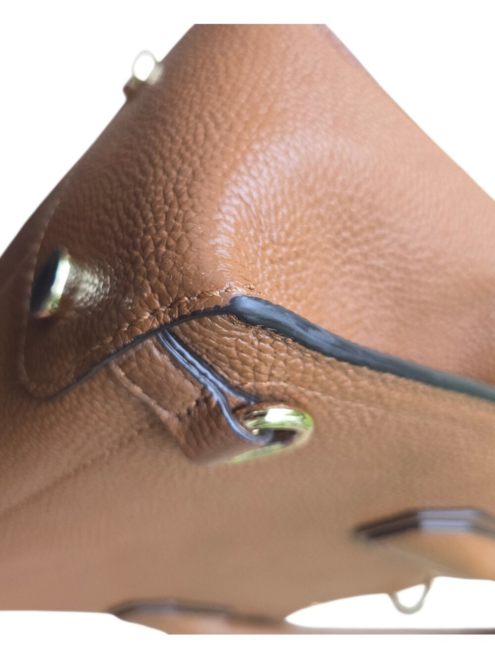 Michael Kors Convertable Satchel Caramel Brown Leather Quite Luxury - Picture 8 of 16
